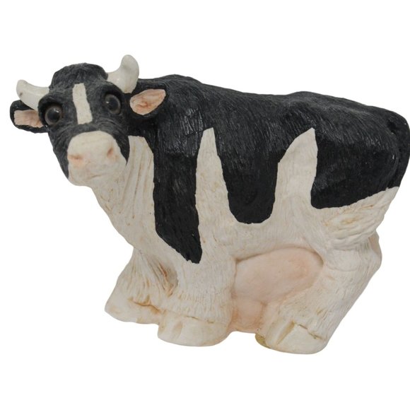 Stone Critters Other - Vintage Stone Critters Holstein Black White Cow SC-106 United Design Corp 1984